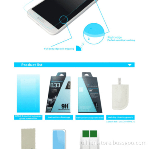 0.2mm 2.5D curved angle tempered-glass mobile phone screen protectors for LG Optimus G Pro F240K